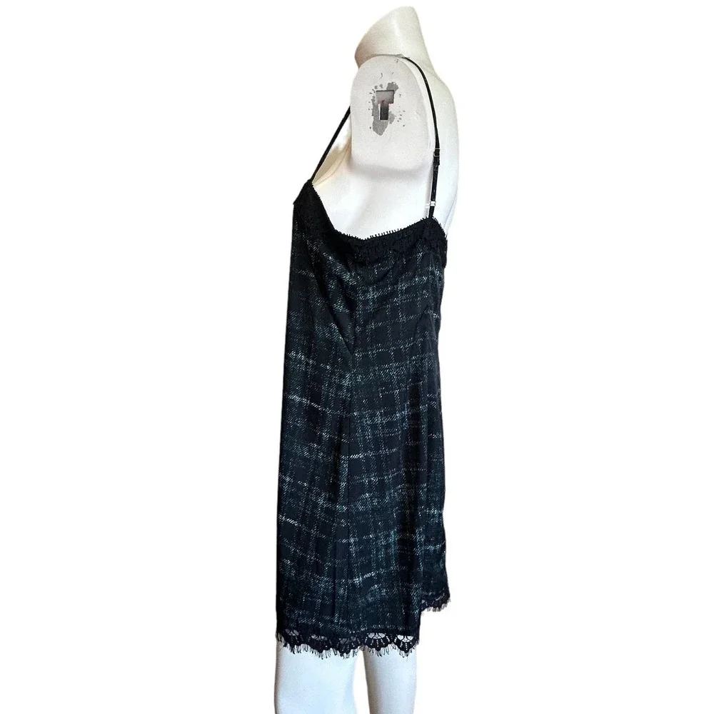 Amanda Uprichard Black & Green Tank Mini Dress sz M NWT $191 orig price - Picture 5 of 11